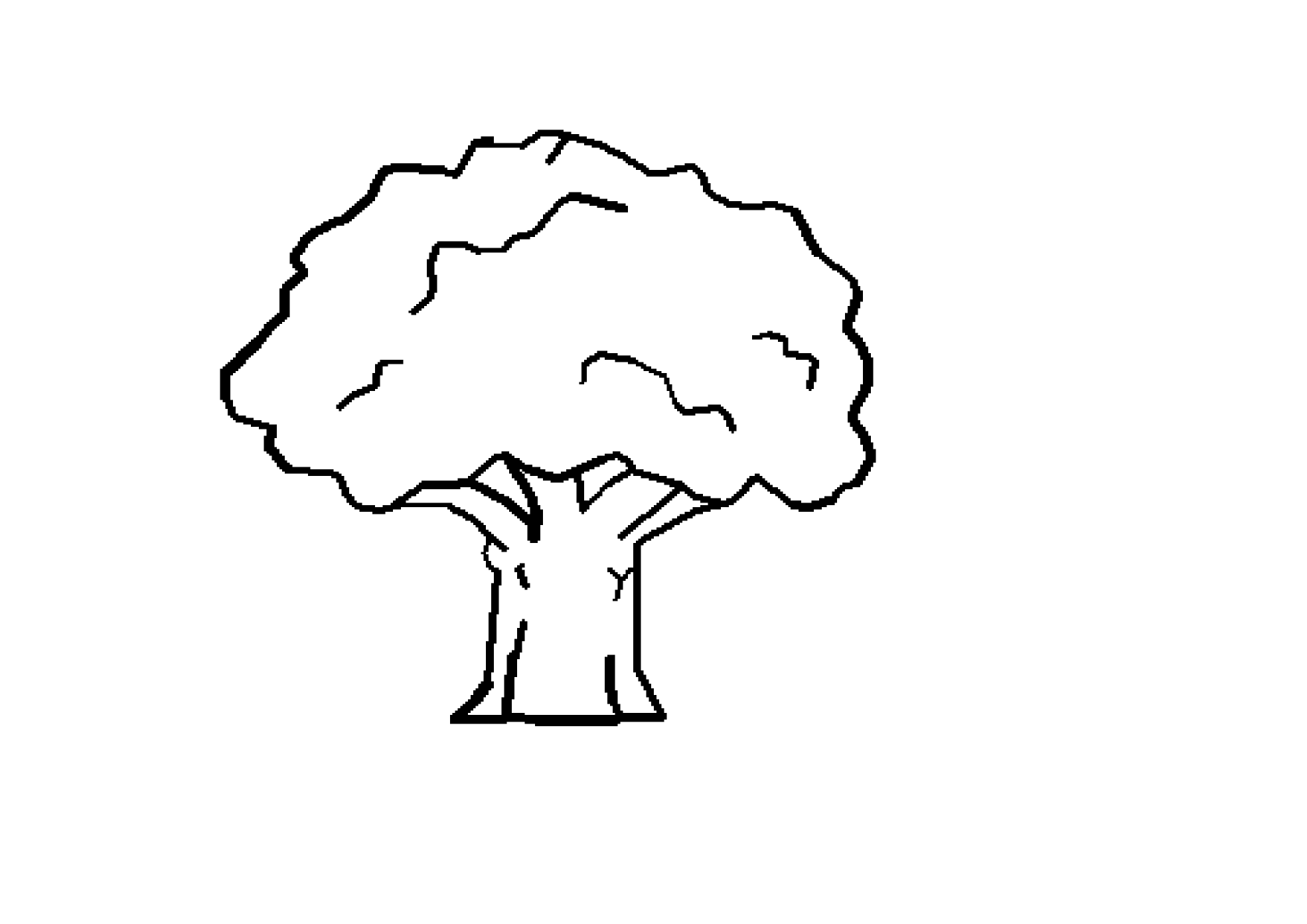 narra tree clipart black and white fish