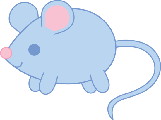 Baby Blue Mouse - Free Clip Art