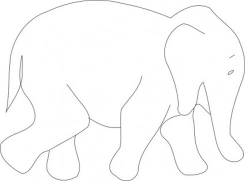 Elephant Outline Clip Art | Free Vector Download - Graphics 