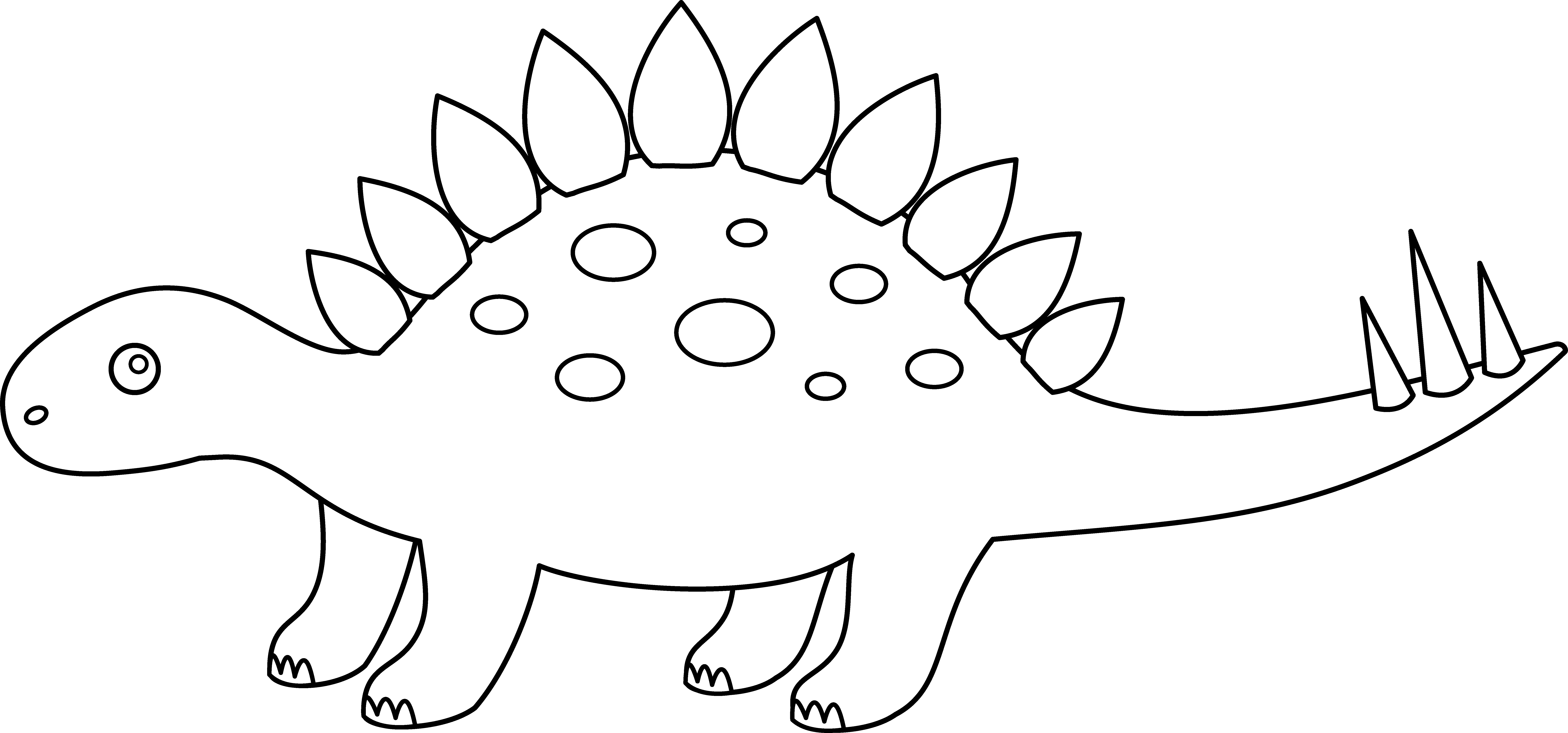 Outline Of Dinosaur - Clipart library