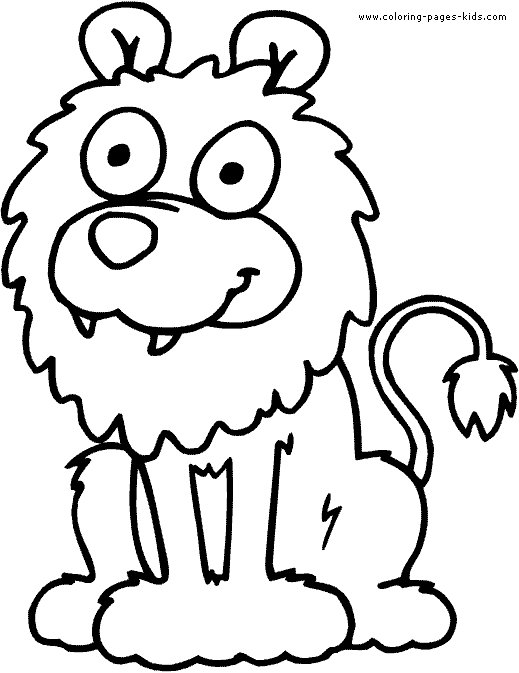 Cartoon Lion color page
