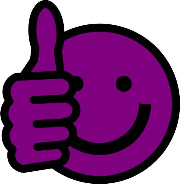 Purple Thumbs Up clip art - vector clip art online, royalty free 
