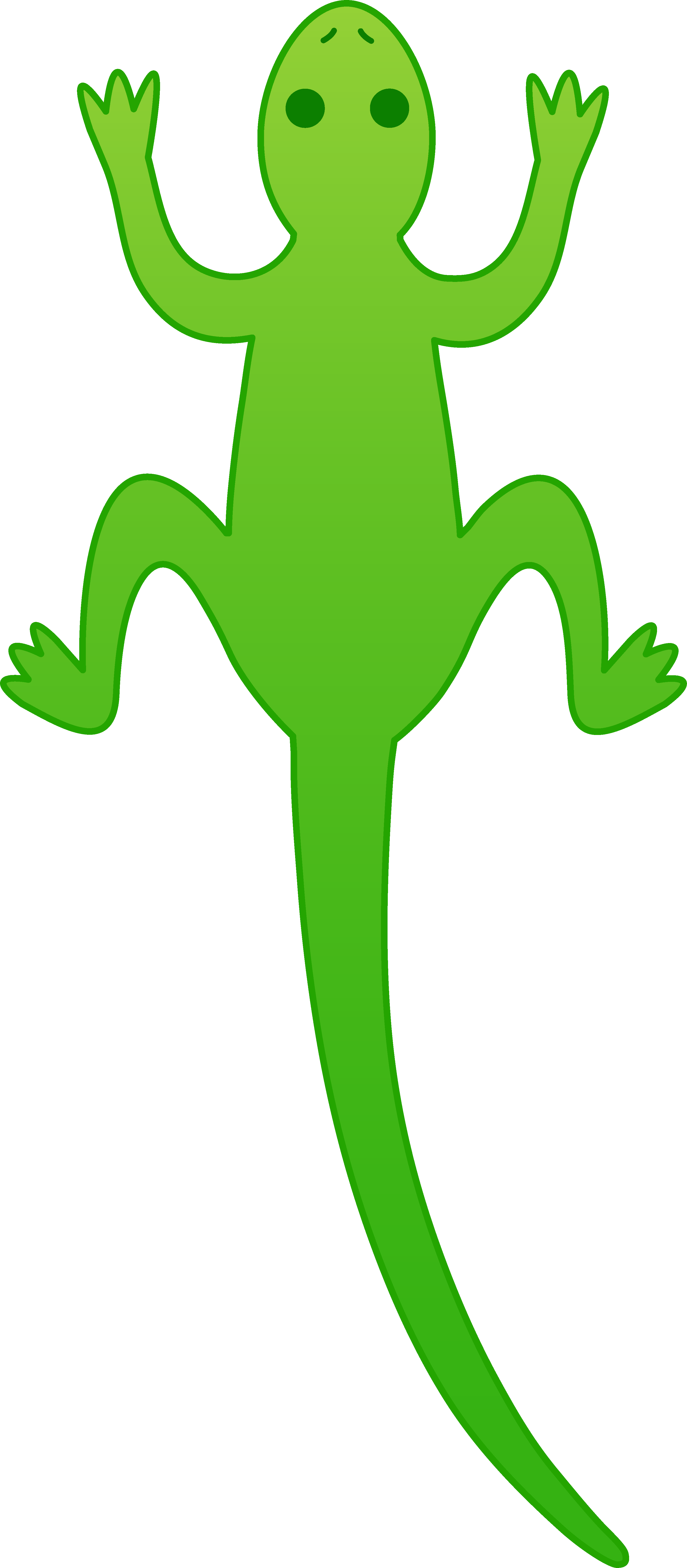 Little Green Lizard - Free Clip Art