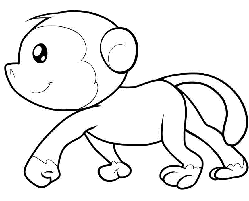 Cute Coloring Pages Of Monkeys Images  Pictures - Becuo