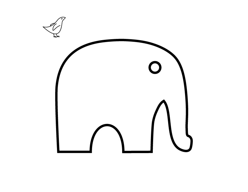 Simple Elephant Template Images  Pictures - Becuo