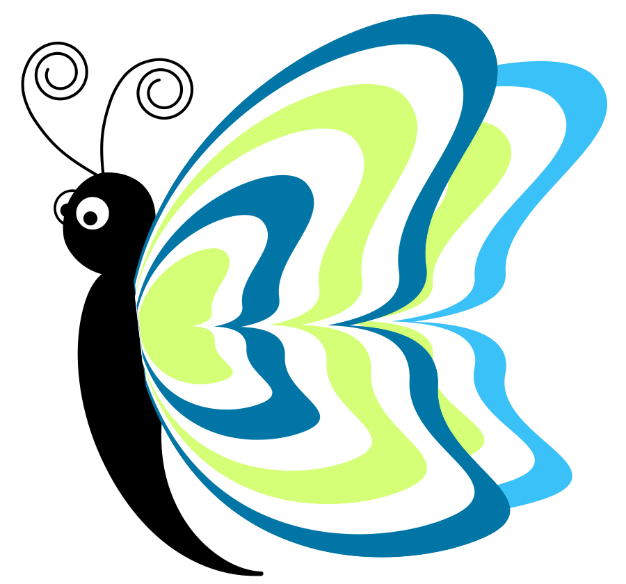 cartoon butterfly cv4 SVG Vector file, vector clip art svg file 