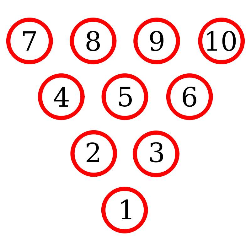 Clipart - Bowling pins diagram.