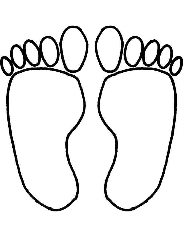  Feet Footprints Coloring Pages Printable