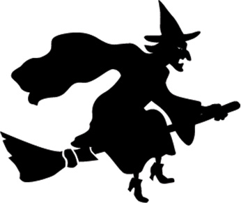 Witch On Broomstick - Temporary Tattoos 