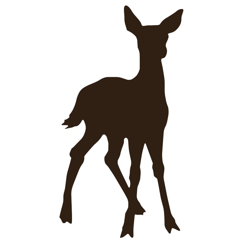 Pre-fused, Laser-cut Silhouettes: Fawn