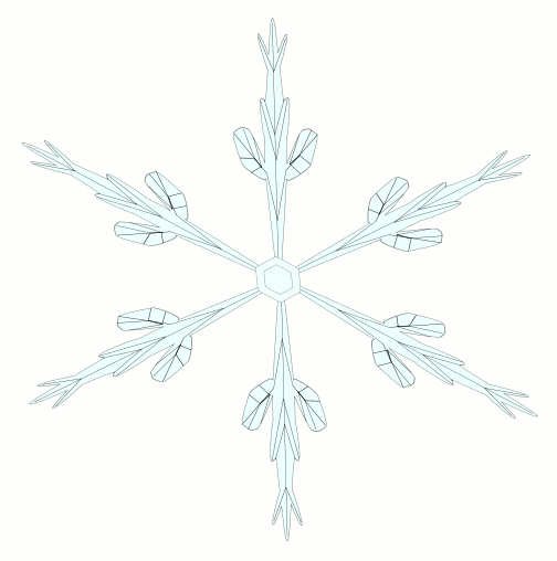 first pictures of snowflakes clipart