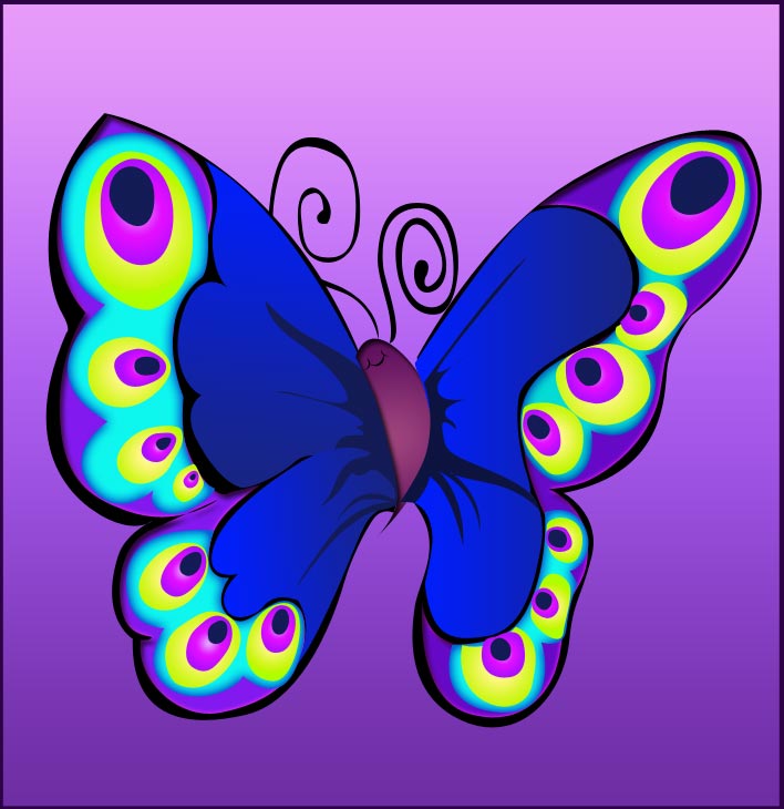 Cartoon Butterfly Tattoos 