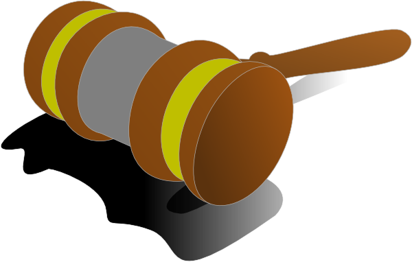 Justice Gavel Color 2 clip art - vector clip art online, royalty