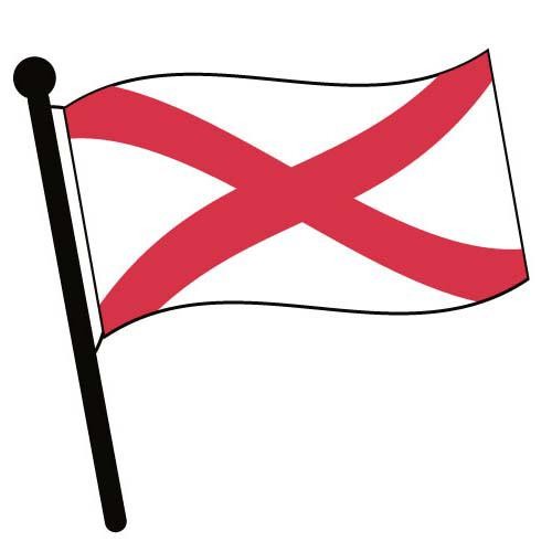 Alabama Waving Flag Clip Art
