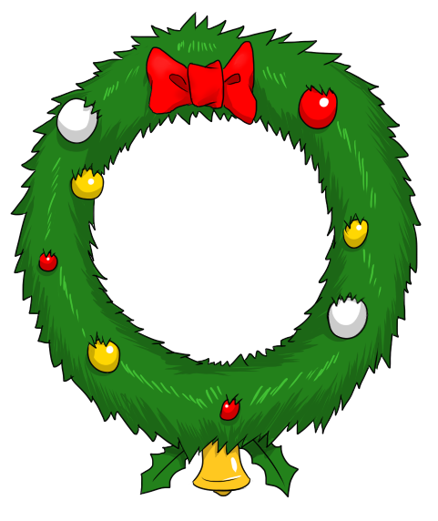 Free Cute Christmas Wreath Clip Art
