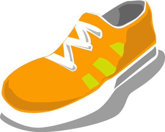 clipart of shoes walking