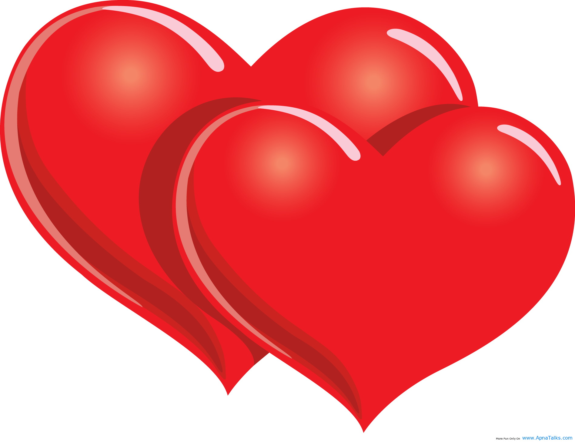 Two red hearts with Happy valentine day.happy valentines day 