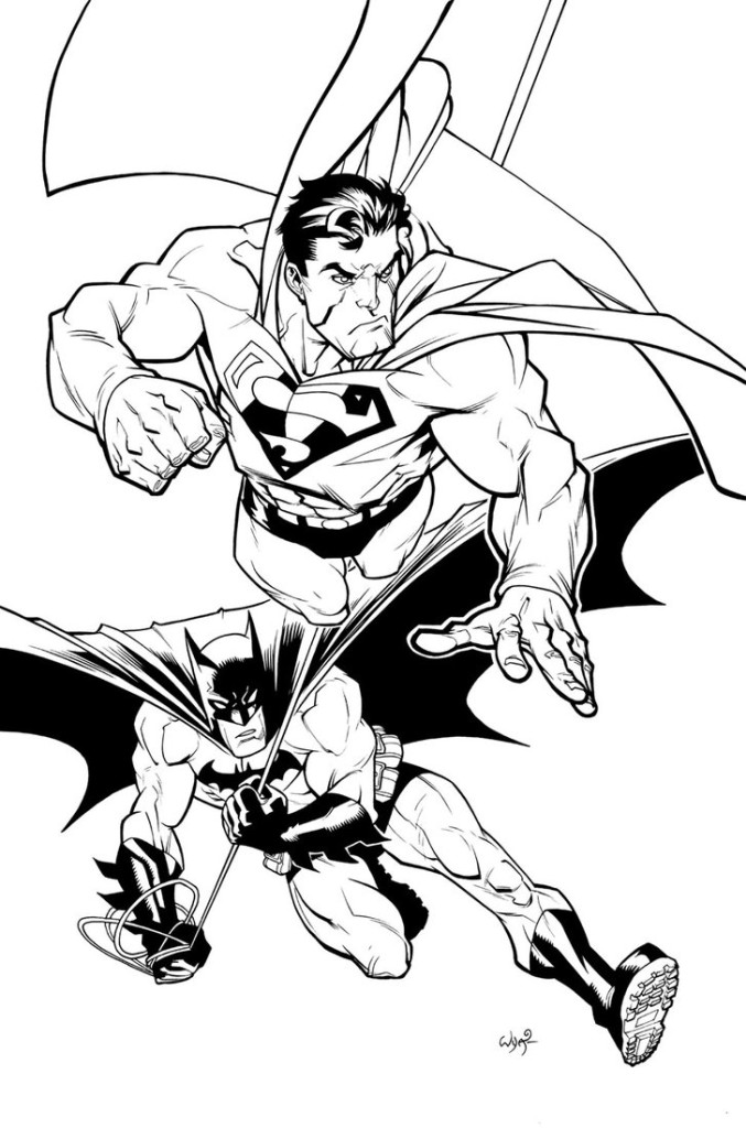 Childsuperman And Batman Coloring Pages To Print