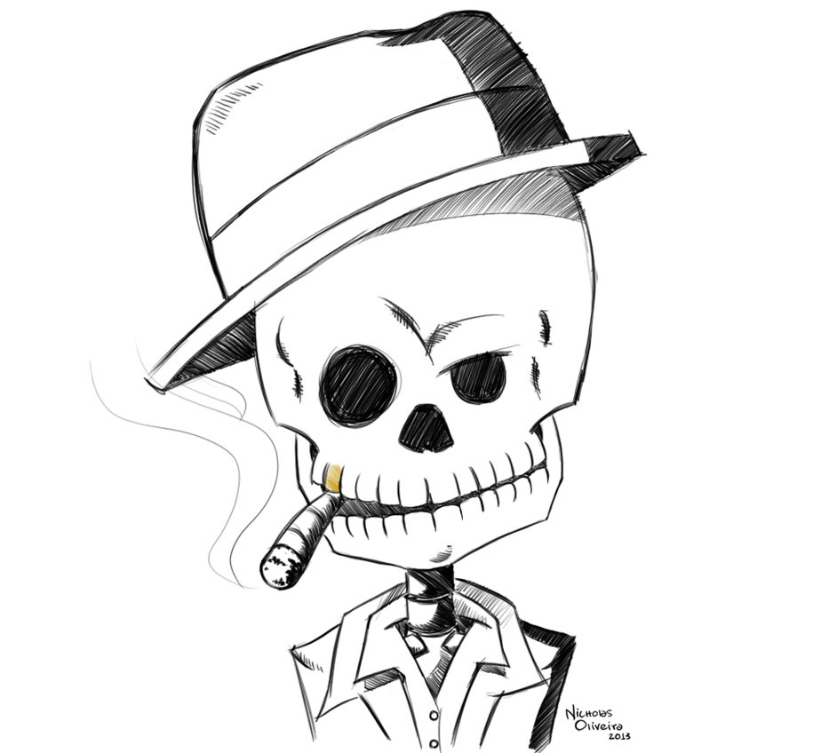 Gangster Drawings Of Skulls - Gallery.