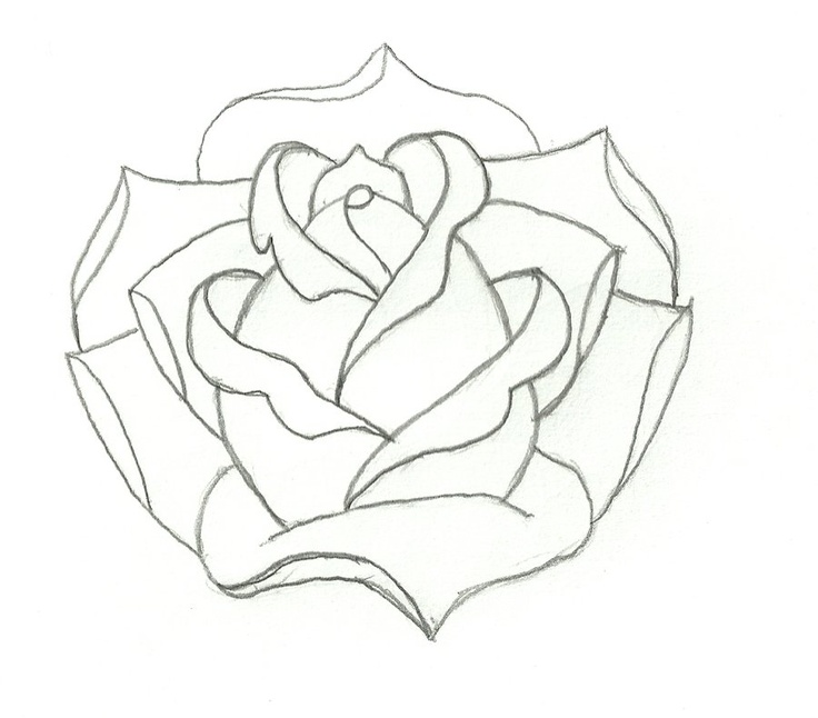 Rose Outline | Art Projects: wood burning | Clipart library