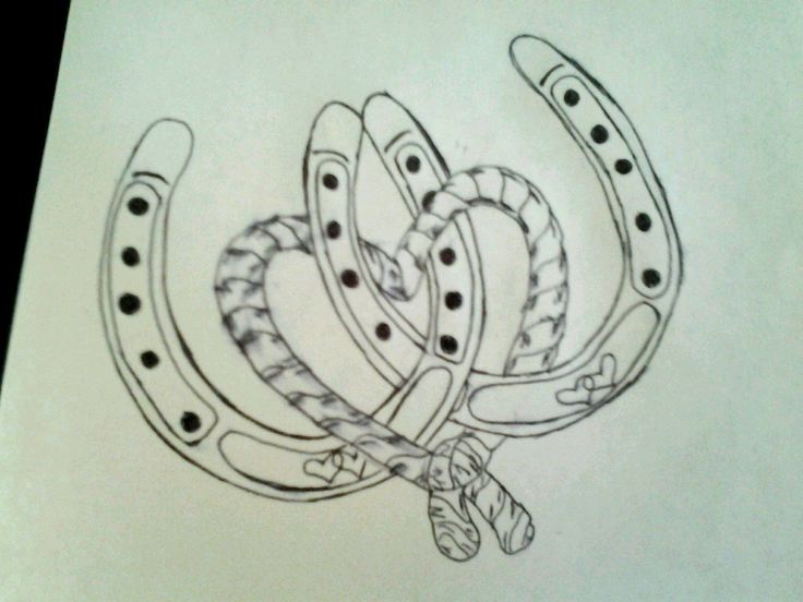 horse shoe tattoos | This Is A Rough Drawing Of My First Tattoo 