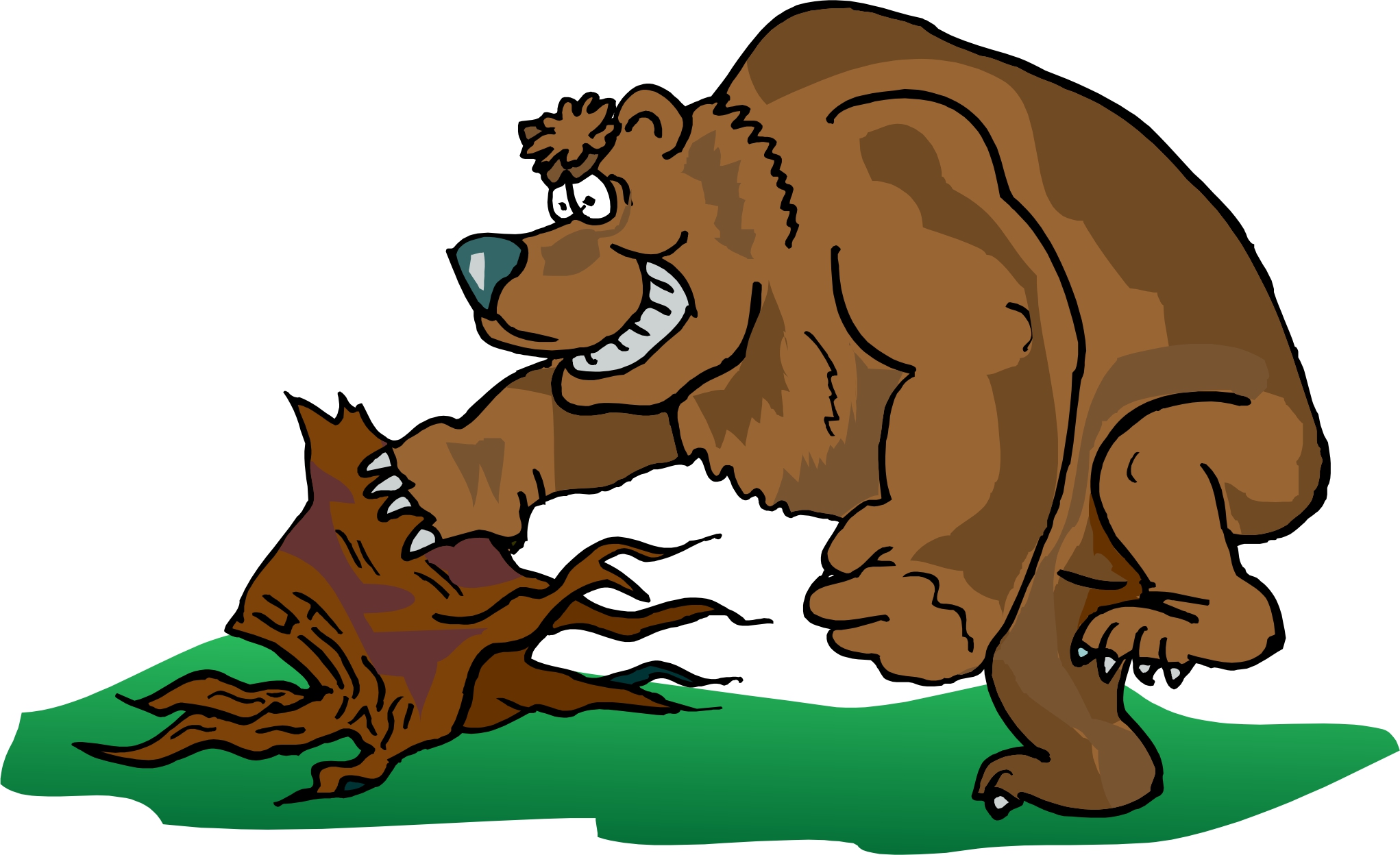 grizzly angry bear cartoon.