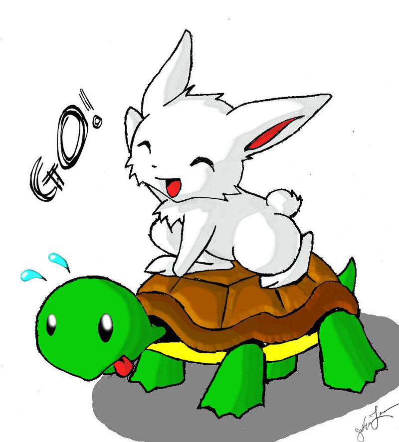 Clipart library: More Like Turtle and bunny by PegasusClock