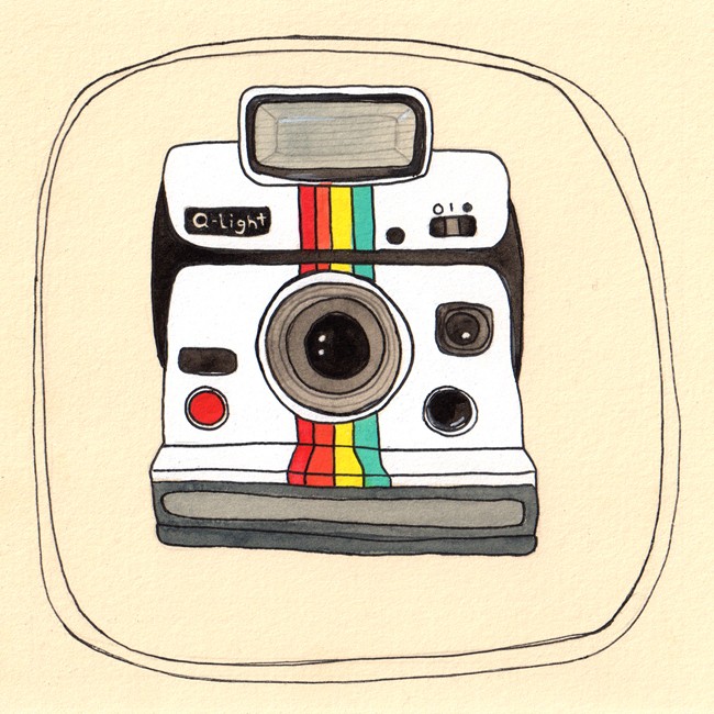 Limited Edition Camera art Print Little Polaroid by michelemaule
