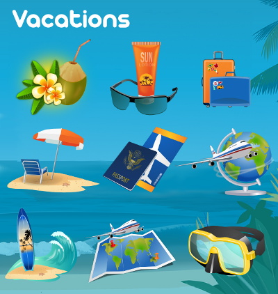 Free holiday / vacation vector clipart | inkscape tutorials blog