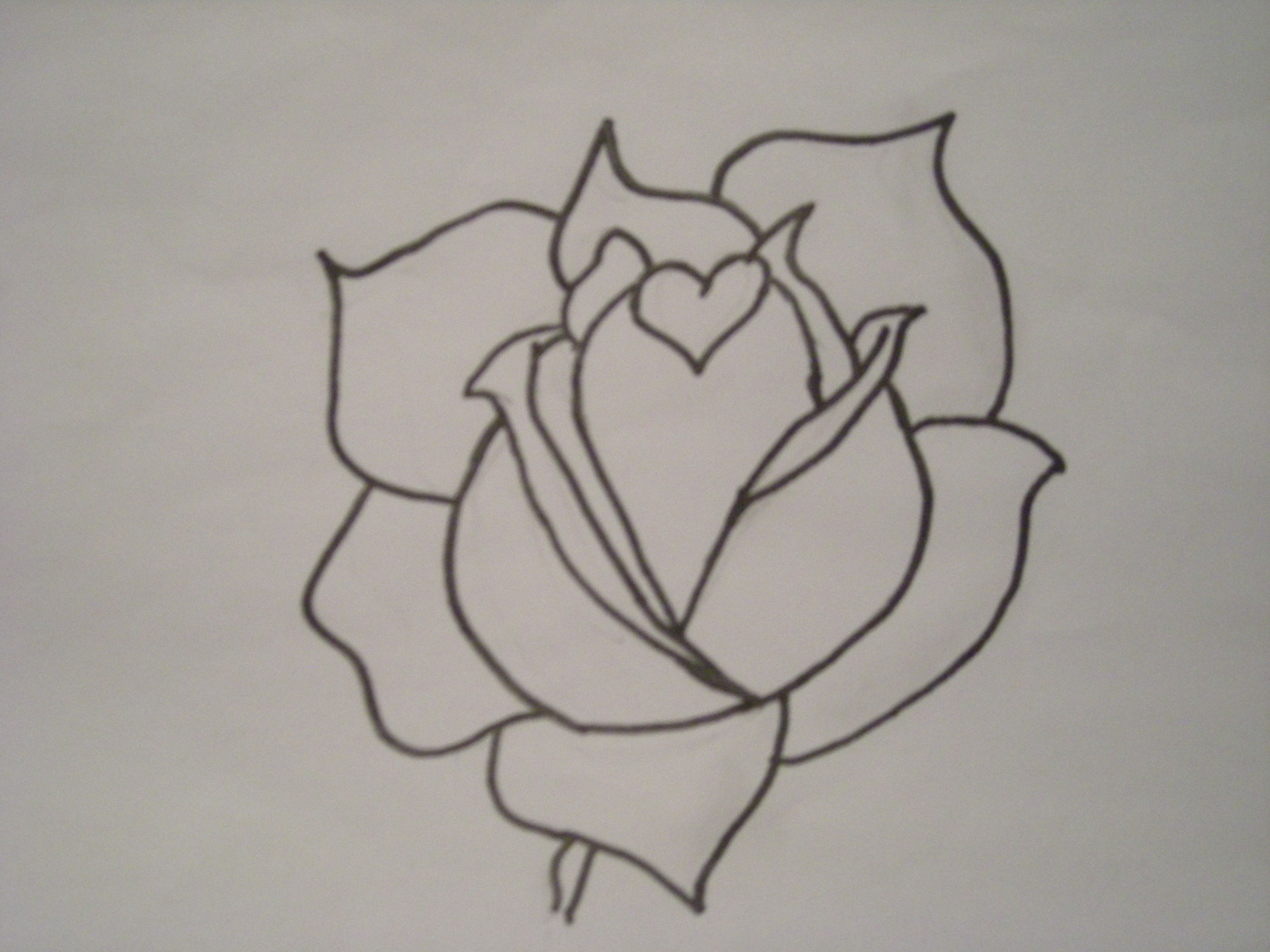 Roses Drawings With Hearts - HD Photos Gallery