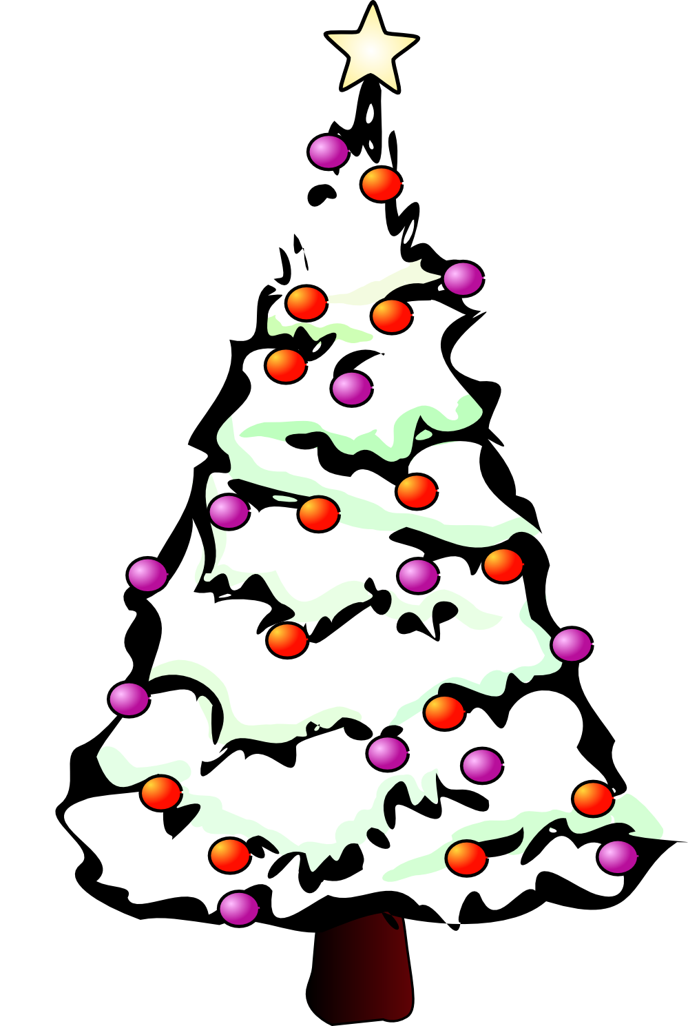 Christmas Tree Line Drawing - Clipart library