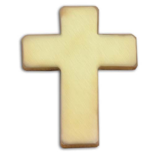 Christian Cross gold finish lapel pin