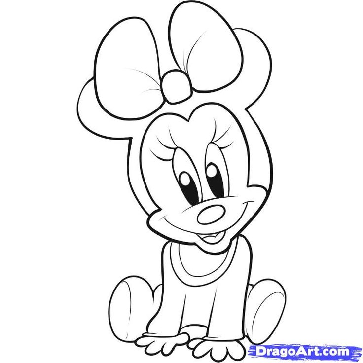Disney Baby Minnie Mouse Coloring Pages, Baby Disney Character 