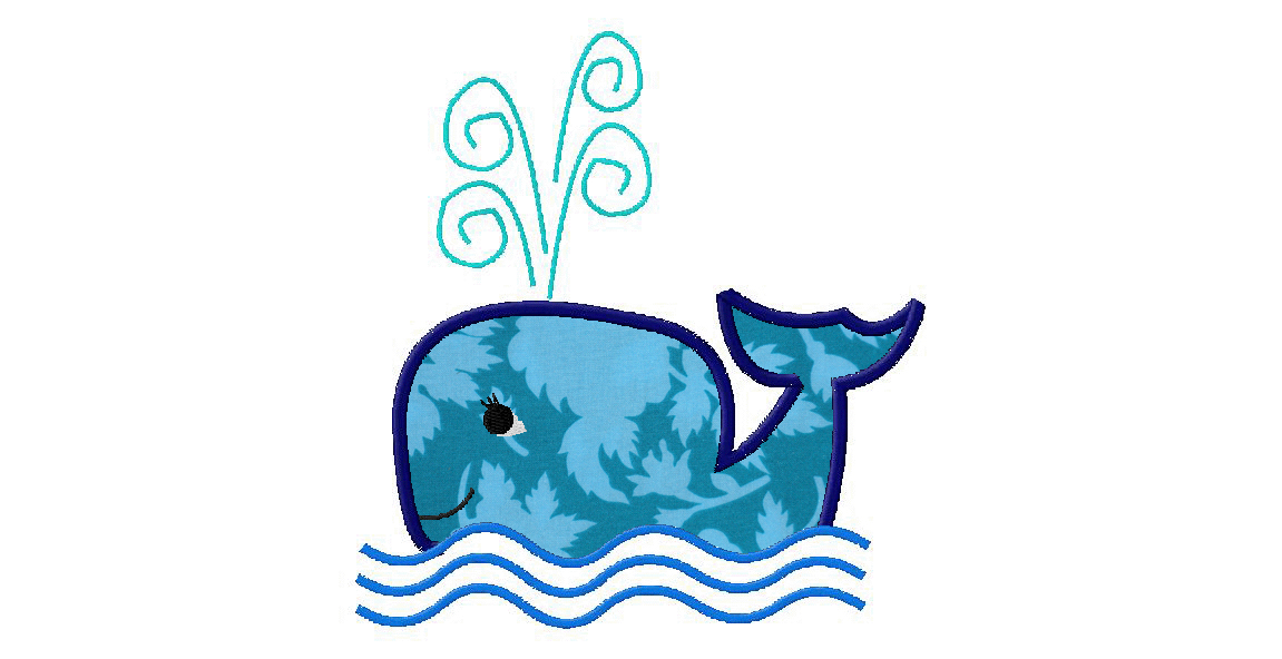 Free Applique Sea Whale Machine Embroidery Designs | Daily Embroidery