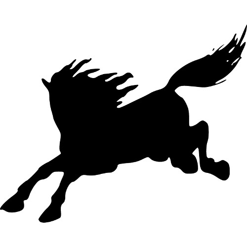 Running Horse Silhouette Cake Ideas and Designs
