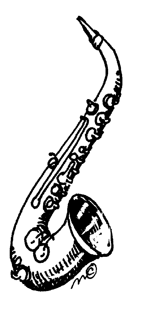 Saxophone Clipart Cake Ideas and Designs