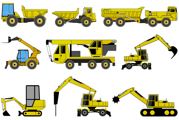 Free Construction Machines Illustrator Pack 2 | Download Free 