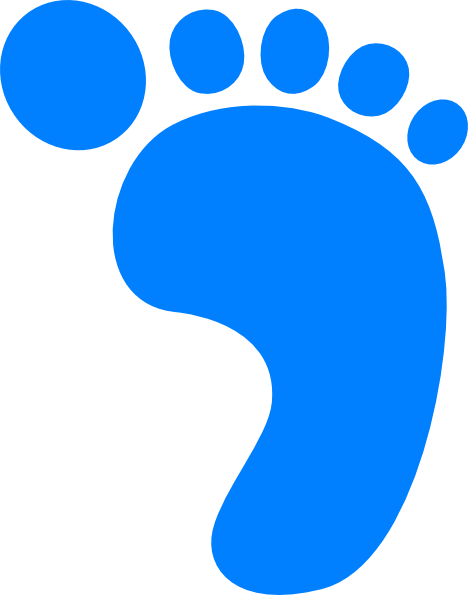 Blue Baby Feet Clip Art 
