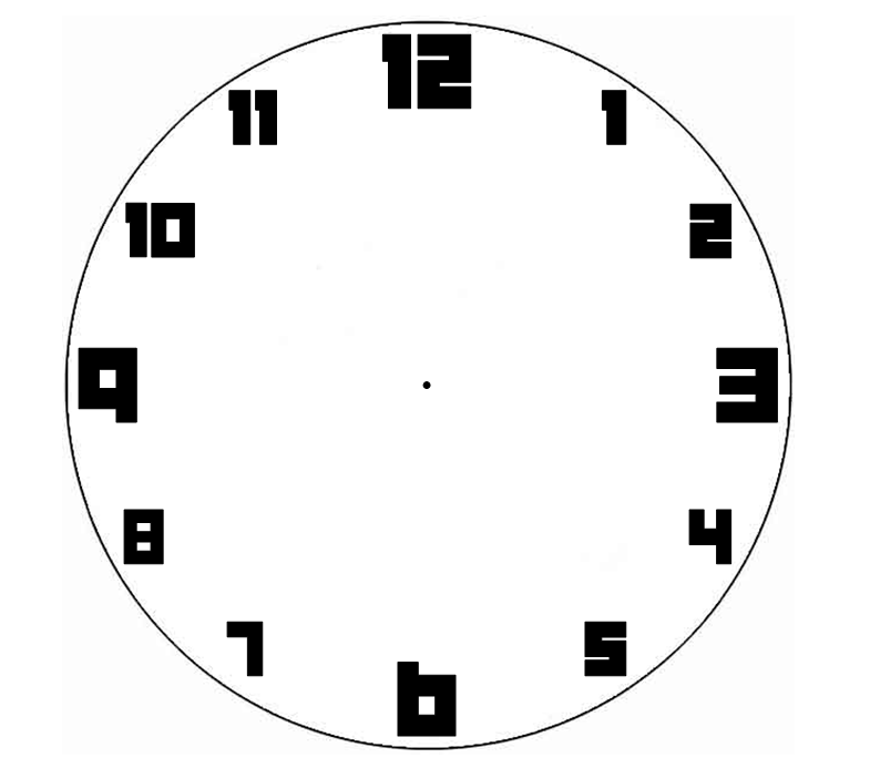 Printable Blank Clock Face