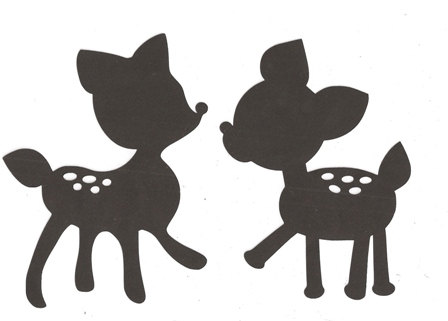 Two sweet deer silhouettes by hilemanhouse 