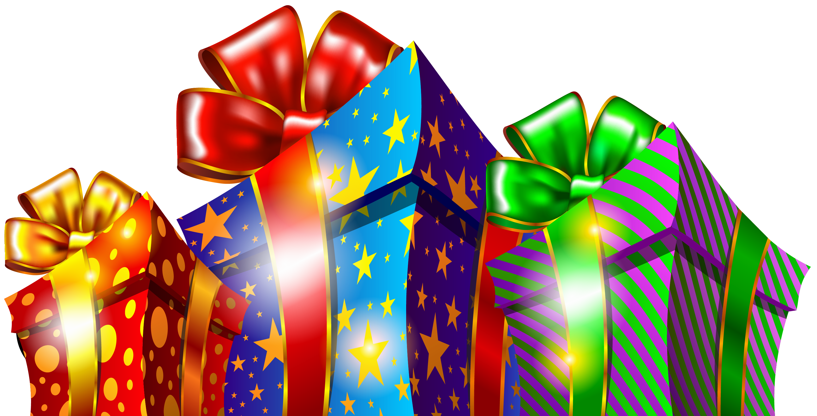 Christmas Gift Boxes PNG Clipart