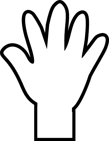 Hand Outline Template Printable - Clipart library