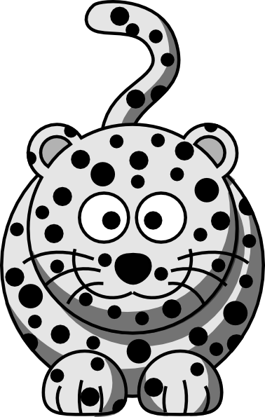 Cartoon Snow Leopard clip art - vector clip art online, royalty 