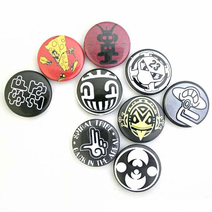 Toolbox Assorted Pin Badges Set (9 pin badges featuring the logos 