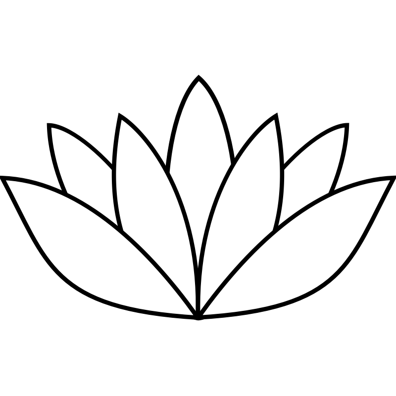 Clipart - white lotus flower