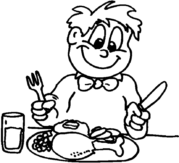 Free Eat Dinner Clipart Black And White, Download Free Eat Dinner