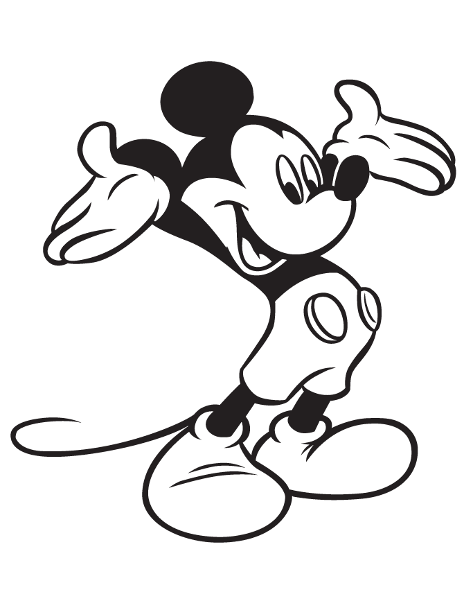 Cartoon Disneys Mickey Mouse Coloring Page | HM Coloring Pages