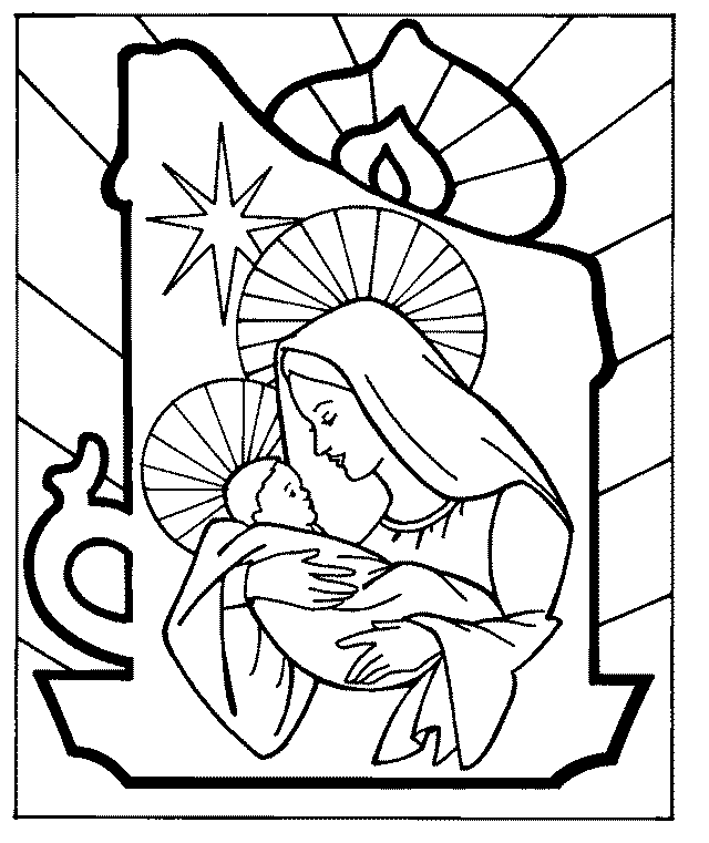 Mother Mary Coloring Pages