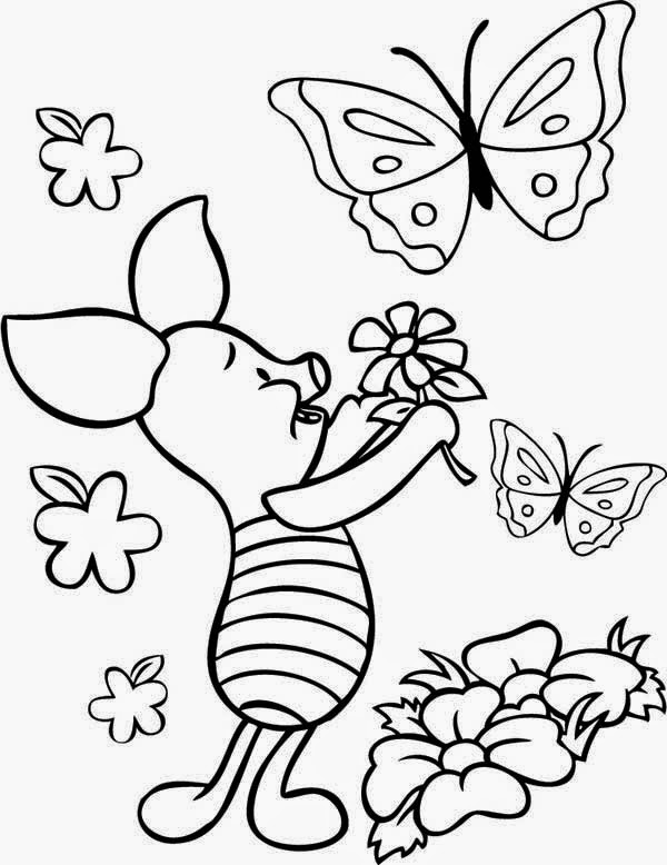 Kumpulan Gambar Mewarnai Bunga Dan Kupu Kupu Cantik Untuk Anak