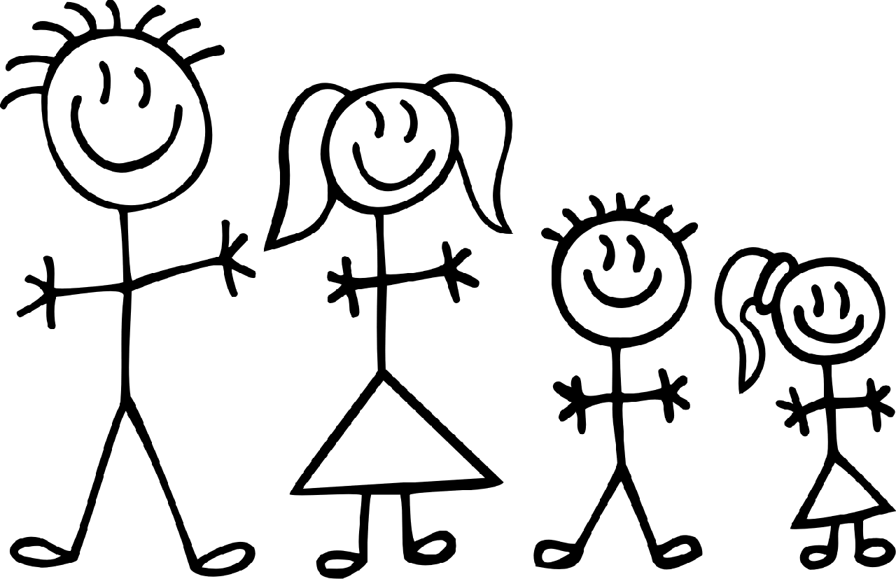 Collection of Stick Figure Family Of 4 (41) .
